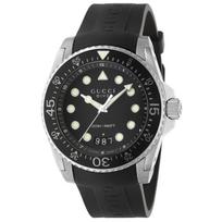 Gucci Dive Juodas Guminis Dirželis Laikrodis | 45mm | YA136204B