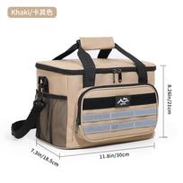 Multifunctional Tote Cooler Lunch Bags for Women Men Large Capacity Travel Picnic Lunch Box with Shoulder Strap chaki