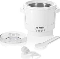"Bosch" ledų gaminimo aparatas MUZ5EB2, 550 ml, naminiams ledams, šerbeto ir šaldyto jogurto gaminimui, baltos spalvos, tinka 4 serijos virtuviniams kombainams