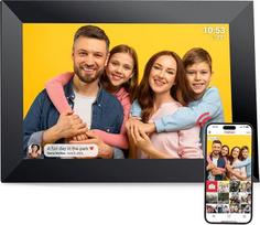 "Frameo" skaitmeninis nuotraukų rėmelis VESWWE 10.1 IN Skaitmeninis nuotraukų rėmelis WiFi 1280 x 800 IPS jutiklinis ekranas 32GB atmintis Automatinis sukimas Akimirksniu dalijimasis nuotraukomis ir vaizdo įrašais per "Frameo" programėlę