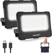 MEIKEE 60 W LED darbo šviesa 10000 mAh LED statybinis prožektorius Akumuliatoriaus prožektorius 4 šviesos režimai Kempingo lempa Nešiojamas 5 ryškumo saulės USB įkrovimo baterijos lempa stovyklavietei, garažui, statyboms,