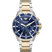 Emporio Armani AR11362 Chronograph Diver dviejų tonų vyriškas laikrodis 43 auksas