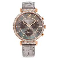 Swarovski 5580348 Passage Chronograph Rožinio atspalvio moteriškas laikrodis 36