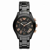 Emporio Armani AR1411 Juodos keramikos chronografas vyriškas laikrodis juoda