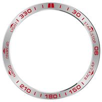 Metalinis žiedinis rėmelis, skirtas „Garmin Fenix ​​8 Solar 47mm“ išmaniojo laikrodžio buferio dangteliui, skirtas „Fenix ​​8 Solar 51mm“ korpuso rėmelio apsauginiam dėklui. 47MM sidabras/raudona