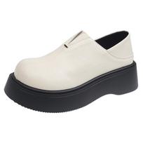 Platform casual shoes women's spring 2025 new two-wear lazy single shoes ugly cute big head loafers small leather shoes 35
