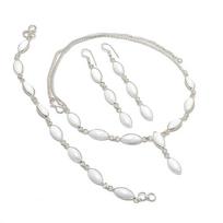 Natural White Coral Gemstone 925 Sterling Silver Jewelry Necklace 18  H1C04