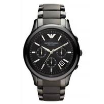 Emporio Armani AR1452 Vyriškas Ceramica Chronograph Juodas Laikrodis juoda