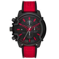 Diesel DZ4530 Griffed Chronograph raudonas silikoninis vyriškas laikrodis 48 raudona