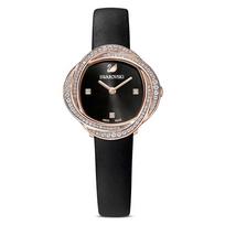 Swarovski 5552421 krištolo gėlių juodas moteriškas laikrodis 30