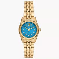 Michael Kors MK4813 Lexington Auksinės spalvos Mėlynas ciferblatas Moteriškas laikrodis 26