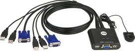 "Aten CS22U" 2 prievadų USB kabelio KVM jungiklis
