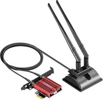 GLOTRENDS "WiFi 7" kortelė su 2 metrų ilginamąja antena staliniam kompiuteriui, "Intel BE200NGW", suderinama tik su "Windows 11 24H2" arba aukštesne versija (nepalaiko AMD pagrindinių plokščių)