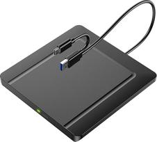 Išorinis CD DVD įrenginys CD/DVD įrenginys, išorinis USB 3.0 ir USB-C, CD DVD +/-RW ROM įrašymo įrenginys, optinis išorinis DVD įrenginys, skirtas nešiojamiesiems kompiuteriams, kompiuteriams, staliniams kompiuteriams, "MacBook", "Windows 11/10/8/7/XP/Lin