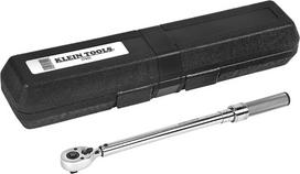 Klein Tools 57000 15-75 pėdų svarų diapazono mikroreguliuojamas sukimo momento nustatymo veržliaraktis su keturkampio formos reketine galvute