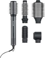 SEVERIN WL 0683 "5-in-1 Airstyler", jonų plaukų džiovintuvas, plaukų formavimo šepetys su oro srauto technologija, penki daugiafunkciniai priedai, ypač lengvas ir kompaktiškas, 1500 W, antracito spalvos,