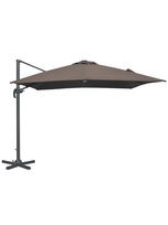 Sodo skėtis LED, 250 cm, rusva