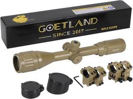 "Goetland" šautuvo optinis taikiklis 3-12 x 40 AO "Airsoft" raudonai žalias tinklelis su montavimo žiedais SFP, skirtas taktiniams medžiokliniams arbaletams, pneumatiniams šautuvams, sportiniams šauliams