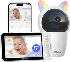 BM2 Pro kūdikių monitorius su kamera 5,0 colių HD kūdikių monitorius su programėle (baltai juodas)