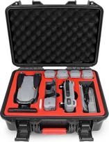 FPVtosky DJI Air 3 Drone/Fly More Combo dvisluoksnis kietas dėklas, didelis vandeniui atsparus Air 3 kietas dėklas, suderinamas su DJI RC2/ RC-N2/ RC Pro, juodas + raudonas, DJI Air dėklas