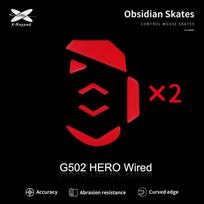 X-Raypad Obsidian Skates Logitech G502 Hero Red 2 vnt. (Raudoni) Pakaitiniai Mouse Feet