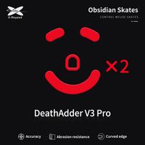 X-Raypad Obsidian Skates Razer Deathadder V3 Pro Red 2 vnt. (Raudoni) Pakaitiniai Mouse Feet