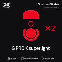 X-Raypad Obsidian Skates Logitech G Pro X Superlight Red 2 vnt. (Raudoni) Pakaitiniai Mouse Feet