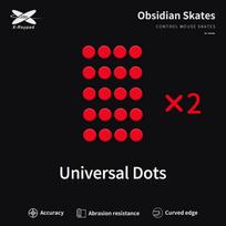 X-Raypad Obsidian Skates Universal Dots Red 40 vnt. (⌀6.5 x 0.8 mm) (Raudoni) Pakaitiniai Mouse Feet
