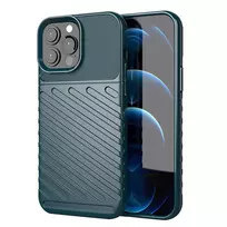 Thunder dėklas Flexible Tough Rugged Cover TPU  Apple iPhone 13 Pro Max dėklas telefonui žalios spalvos