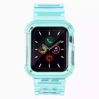 Silikoninė apyrankė Bracelet Case Strap Light Set for Apple Watch 40mm – mėlynos spalvos