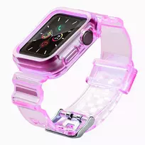 Silikoninė apyrankė Bracelet Case Strap Light Set for Apple Watch 38mm – raudonos spalvos
