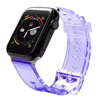 Silikoninė apyrankė Bracelet Bracelet Strap Light for Apple Watch 42/44mm – violetinės spalvos