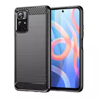 Carbon dėklas Flexible Cover Sleeve Xiaomi Redmi Note 11 dėklas telefonui juodos spalvos