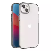 Spring dėklas dėklas Apple iPhone 14 Plus silikoninis dėklas with a frame dėklas telefonui juodos spalvos