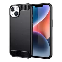 Carbon iPhone 14 Plus lankstus gelinis nugarėlės dėklas telefonui juodos spalvos