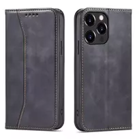 Magnet Fancy dėklas case Apple iPhone 14 Pro flip cover wallet stand dėklas telefonui juodos spalvos