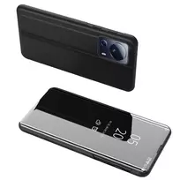 Clear View dėklas cover Xiaomi 13 Lite cover with a flap dėklas telefonui juodos spalvos