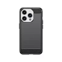 Flexible carbon pattern case Apple iPhone 15 Pro Carbon dėklas – dėklas telefonui juodos spalvos