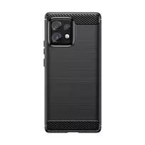 Carbon dėklas silikoninis case Motorola Edge 40 Pro – dėklas telefonui juodos spalvos