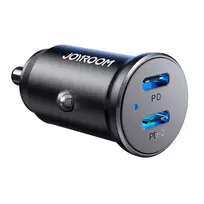 Joyroom JR-CCN06 30W 2x USB-C mini automobilinis įkroviklis metal – juodos spalvos