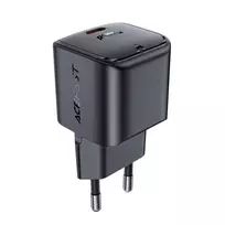 Acefast A77 Mini PD 30W GaN USB-C laidinis įkroviklis – juodos spalvos