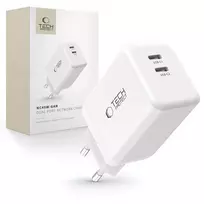 Tech-Protect NC45W-GAN 2-PORT PD45W įkroviklis – baltos spalvos
