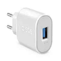 SBS TETR1USB2AWFAST 10W USB-A laidinis įkroviklis – baltos spalvos