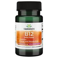 Vitamin B12 with Folate - Vitaminas B12 su folio rūgštimi - N100 - Swanson