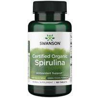 Certified Organic Spirulina - Ekologiška spirulina - 500 mg - N180 - Swanson
