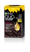 GARNIER Olia plaukų dažai nr. 4.12 Tamsiai ruda - Mirdintis tamsiai rudas