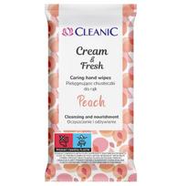 CLEANIC Cream & Fresh Rankų servetėlės  - Persikų 1 pakelis-15 vnt.