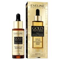 EVELINE Gold Peptides 3in1 Lifting Serum atkuria veido kontūrą 30ml