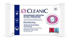 Cleanic Dezinfekuojančios Servetėlės rankoms ir paviršiams, 1 pakuotė - 15 vnt