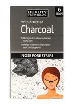Beauty Formulas Charcoal Nose cleansing pads with activated carbon 1 pakelis - 6 vnt.